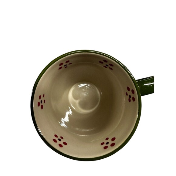 Temptation Old World Green Poinsettia Tall Coffee Mug Cup, 16 Ounce (2) - Picture 6 of 10